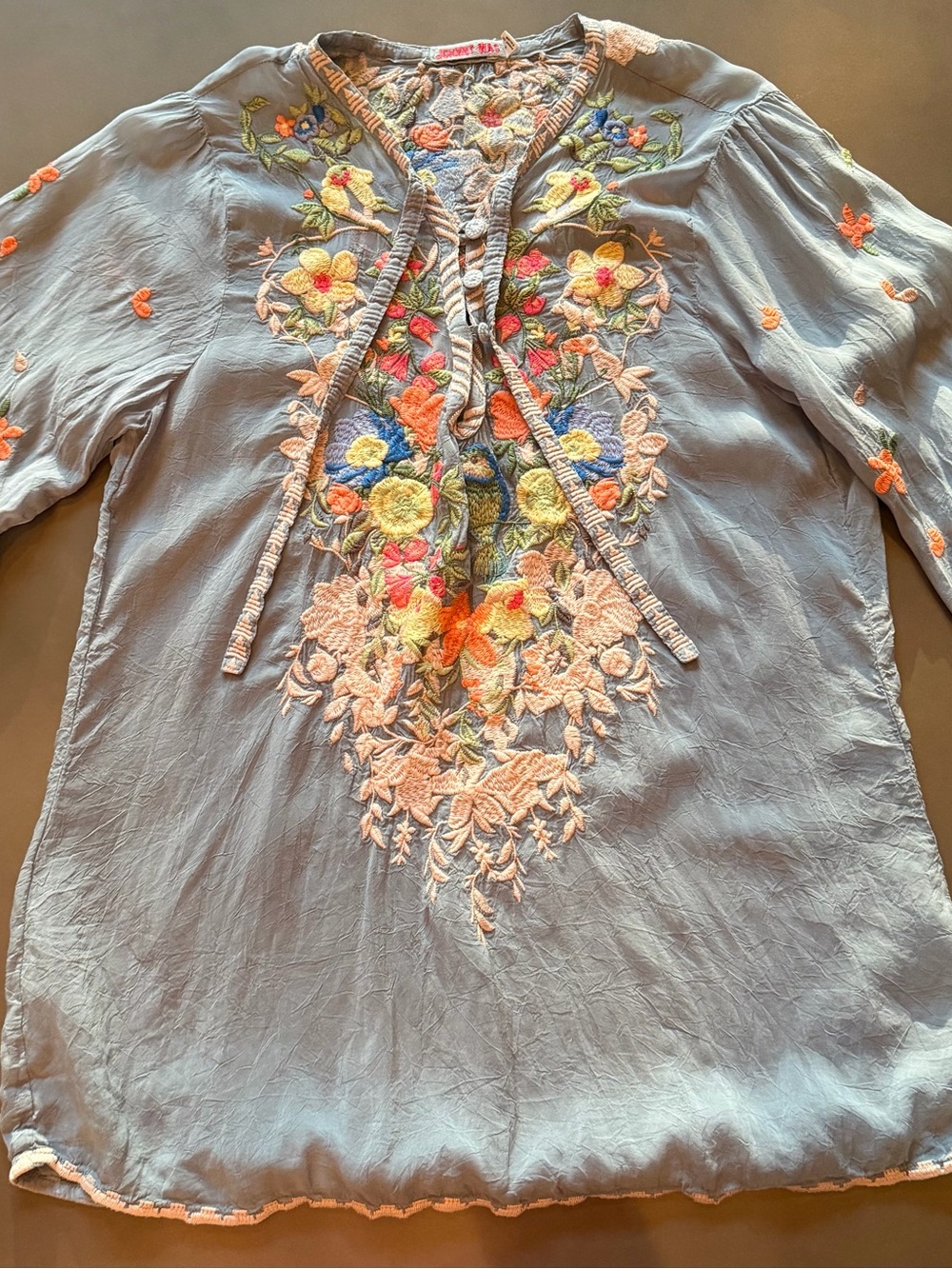 Johnny Was Taifa Embroidered V-Neck Floral Tunic, SZ Small… on website for $150 - Picture 5 of 10